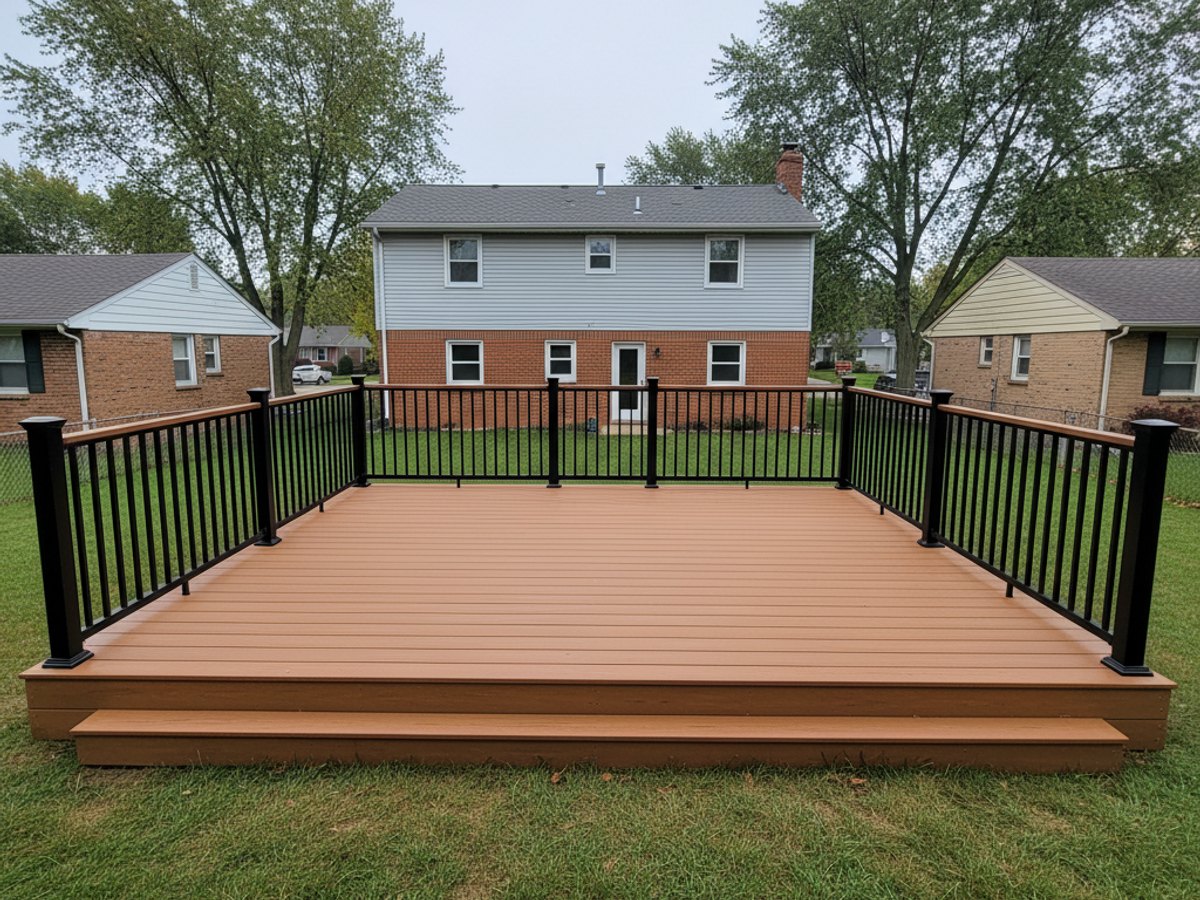Composite Decking Installation completed by Majestic Deck Solutions in Waunakee, WI
