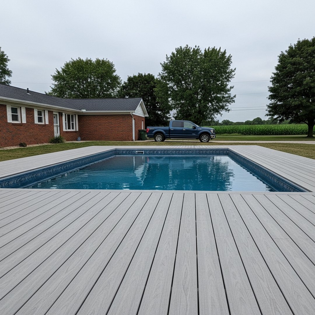 Composite Decking Installation completed by Majestic Deck Solutions in Fitchburg, WI